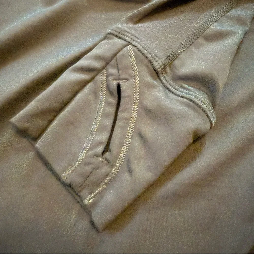 Lululemon Black 3/4 Zip Up Athletic Top with Pockets - Picture 8 of 9